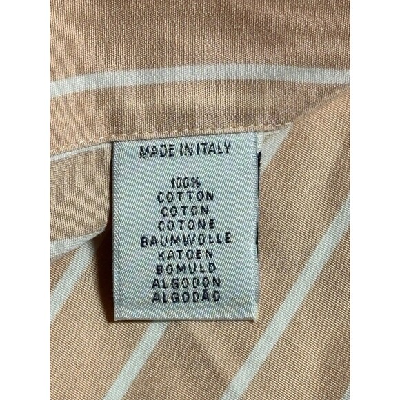 Ralph Lauren Purple Label Peach &  White Striped Button Up Shirt Sz 16 1/2 *READ - Picture 4 of 9